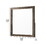 Farmhouse Style Square Wooden Frame Mirror with Grain Details, Brown B056P204277