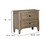 2 Drawer Wooden Nightstand with USB Slot, Gray B056P204279