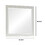 Wooden Mirror with Molded Trim Details, White B056P204283