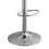 Adjustable Barstool with Round Seat and Stalk Support, Set of 2, Gray B056P204300