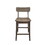 29 inch Rubberwood Barstool with Wood Grain Details, Panel Back, Brown B056P204303