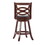 24 inches Swivel Wooden Counter Stool with Geometric Back, Brown B056P204321