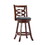24 inches Swivel Wooden Counter Stool with Geometric Back, Brown B056P204321
