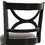 Ava 29 inch Swivel Bar Stool, Solid Wood, Rich Faux Leather, Midnight Black B056P204327