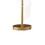 19 inch Accent Table Lamp, S Design Wave Shade, Metal Base, White, Gold B056P204685