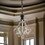 13 inch 1 Light Chandelier, Classic Fir Wood Scrollwork, Iron, White, Black B056P204691