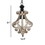 13 inch 1 Light Chandelier, Classic Fir Wood Scrollwork, Iron, White, Black B056P204691