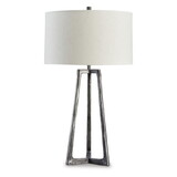 Nila 35 inch Table Lamp, Pewter Gray Metal Base, 3 Way Switch, Drum Shade B056P204704