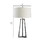 Nila 35 inch Table Lamp, Pewter Gray Metal Base, 3 Way Switch, Drum Shade B056P204704