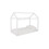 Twin Size Bed Frame with a House Shaped Design, Sleek White Finish B056P204716