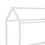 Twin Size Bed Frame with a House Shaped Design, Sleek White Finish B056P204716