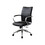 Zoha 27 inch Adjustable Swivel Office Chair, Black Faux Leather, Chrome B056P204733