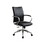 Zoha 27 inch Adjustable Swivel Office Chair, Black Faux Leather, Chrome B056P204733