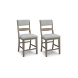 24 inch Counter Height Barstools, Set of 2, Upholstered Cushioning, Bisque B056P204737