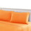 Bezons 3 Piece Twin Size Plain Sheet Set The Urban Port, Orange B056P213672