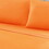 Bezons 3 Piece Twin Size Plain Sheet Set The Urban Port, Orange B056P213672