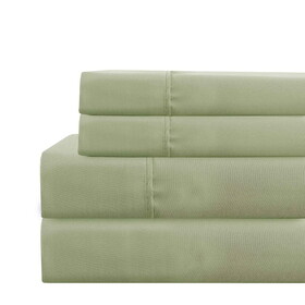 Lanester 3 Piece Polyester Twin Size Sheet Set The Urban Port, Olive Green B056P213673