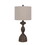 30 inch 2 Table Lamps, Resin Accent, Turned Base, Rustic Wood Brown, Beige B056P214832