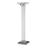 17 inch Tall Pillar Candle Holder, Glass, Classic Clean Lined Finish, Clear B056P214901