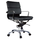 Elle 20 inch Low Back Swivel Office Chair, Cushioned, Rolling Wheels, Black B056P215215