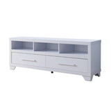 72 inch Modern TV Entertainment Console with 2 Drawers and 3 Shelves, White B056P215228