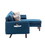 Ranon 70 inch Sectional Chaise Sofa, Pillows, USB Ports, Side Pockets, Blue B056P215229