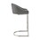 Lina 28 inch Bar Stool Chair, Metal Cantilever Base, Gray Faux Leather B056P215235