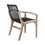 Tye 25 inch Patio DIning Chair, Light Eucalyptus Wood, Dark Gray Rope Seat B056P215240