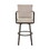 Faye 30 inch Modern Patio Barstool, Brown Aluminum Frame, Beige Cushions B056P215241