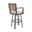 Faye 30 inch Modern Patio Barstool, Brown Aluminum Frame, Beige Cushions B056P215241