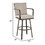 Faye 30 inch Modern Patio Barstool, Brown Aluminum Frame, Beige Cushions B056P215241