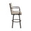 Faye 30 inch Modern Patio Barstool, Brown Aluminum Frame, Beige Cushions B056P215241