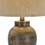 30 inch Hydrocal Table Lamp, Drum Shade, Classic Urn Base, Brown and Blue B056P216319