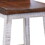 Ata 24 inch Counter Height Stool, Lacquer Finish, Pine Wood, Brown, White B056P216325