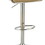 Arm Chair Style Bar Stool with Gas Lift Brown and Silver Set of 2 B056P216898