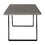 Rectangular Top Dining Table with Metal Angled Sled Base, Gray B056S00046