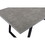 Rectangular Top Dining Table with Metal Angled Sled Base, Gray B056S00046