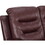 Global United Leather Air Upholstered Reclining Console Loveseat with Fiber Back B05777737