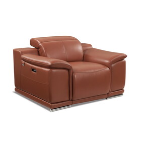 Global United Genuine Italian Leather Power Reclining Chair B05777766