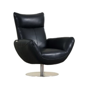 Global United 22" Modern Genuine Italian Leather Lounge Chair B05777796