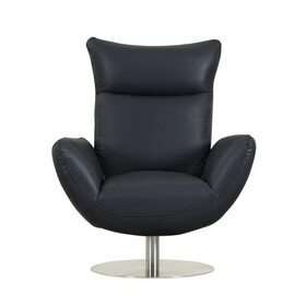 Global United 22" Modern Genuine Italian Leather Lounge Chair B05777797
