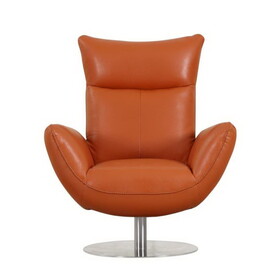 Global United 22" Modern Genuine Italian Leather Lounge Chair B05777798