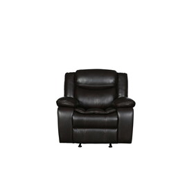 Global United Transitional Leather-Air Reclining Chair B05777919
