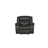 Global United Transitional Leather-Air Reclining Chair B05777922
