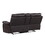 Global United Leather-Air Recliining Console Loveseat B05777963