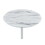 Orbit End Table with Height Adjustable White Marble Textured Top B061103282