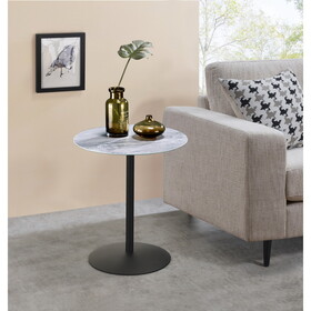 Circa End Table with Gray Marble Textured Top B061103287