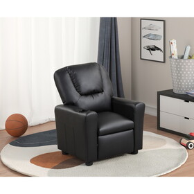 Marisa Black PU Leather Kids Recliner Chair B061110700