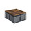 Vinny Weathered Oak Wood Grain 5 Piece Coffee Table Set with Raised Edges B061110725