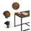 Murph Weathered Oak Wood Grain 3 Piece Coffee Table Set B061110727